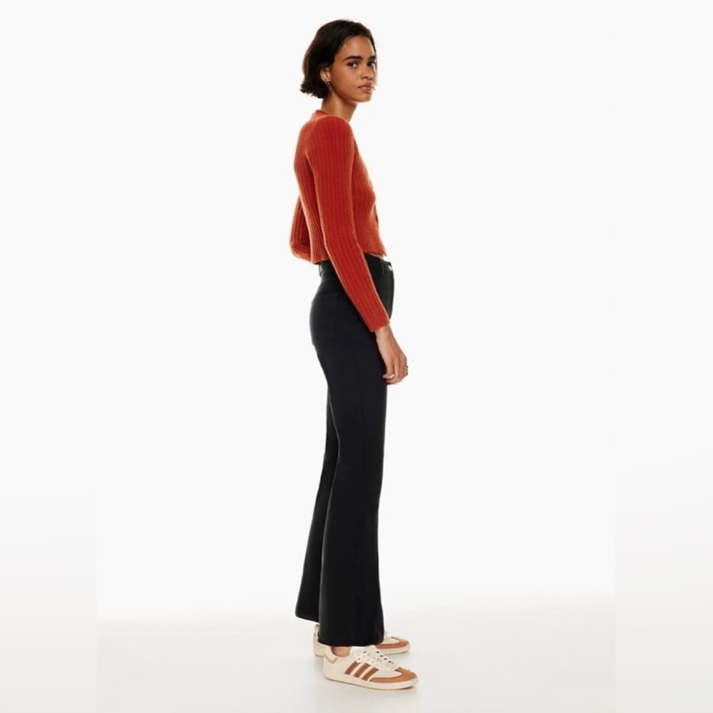Wilfred Free Aritzia Twostep Black Flare Jeans Pants Size 00 Zipper Fly